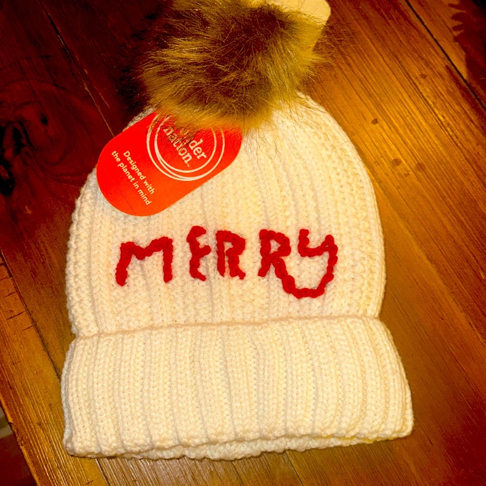 Kids hat and matching gloves, one size fits all